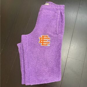Eric Emanuel Purple terry sweatpants